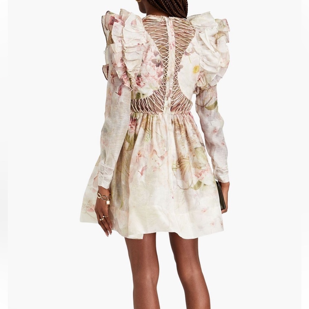 NWT | ZIMMERMANN Embellished floral dress | Size AU 0 (US 2) SOLD OUT EVERYWHERE - Picture 3 of 5